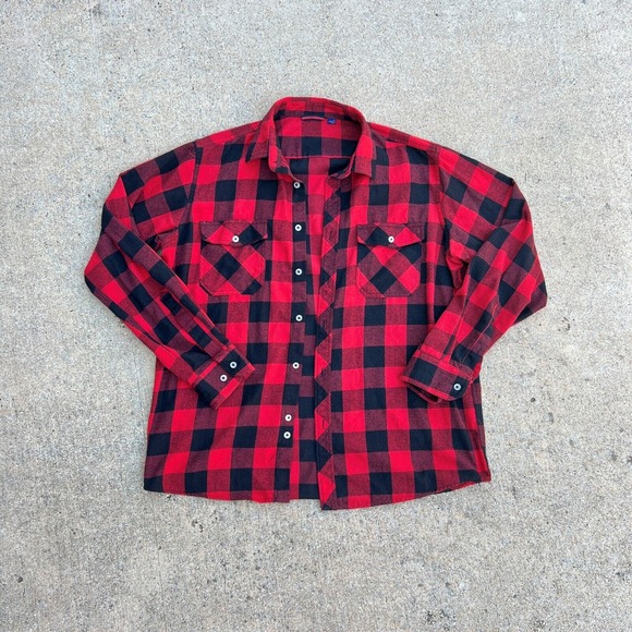 Classic Red Plaid Flannel - Picture 1 of 3
